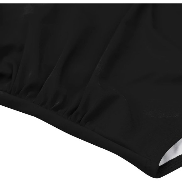 Women's One Piece Tummy Control Cutout High Waisted Wrap Tie Back Swimsuit - Picture 5 of 6